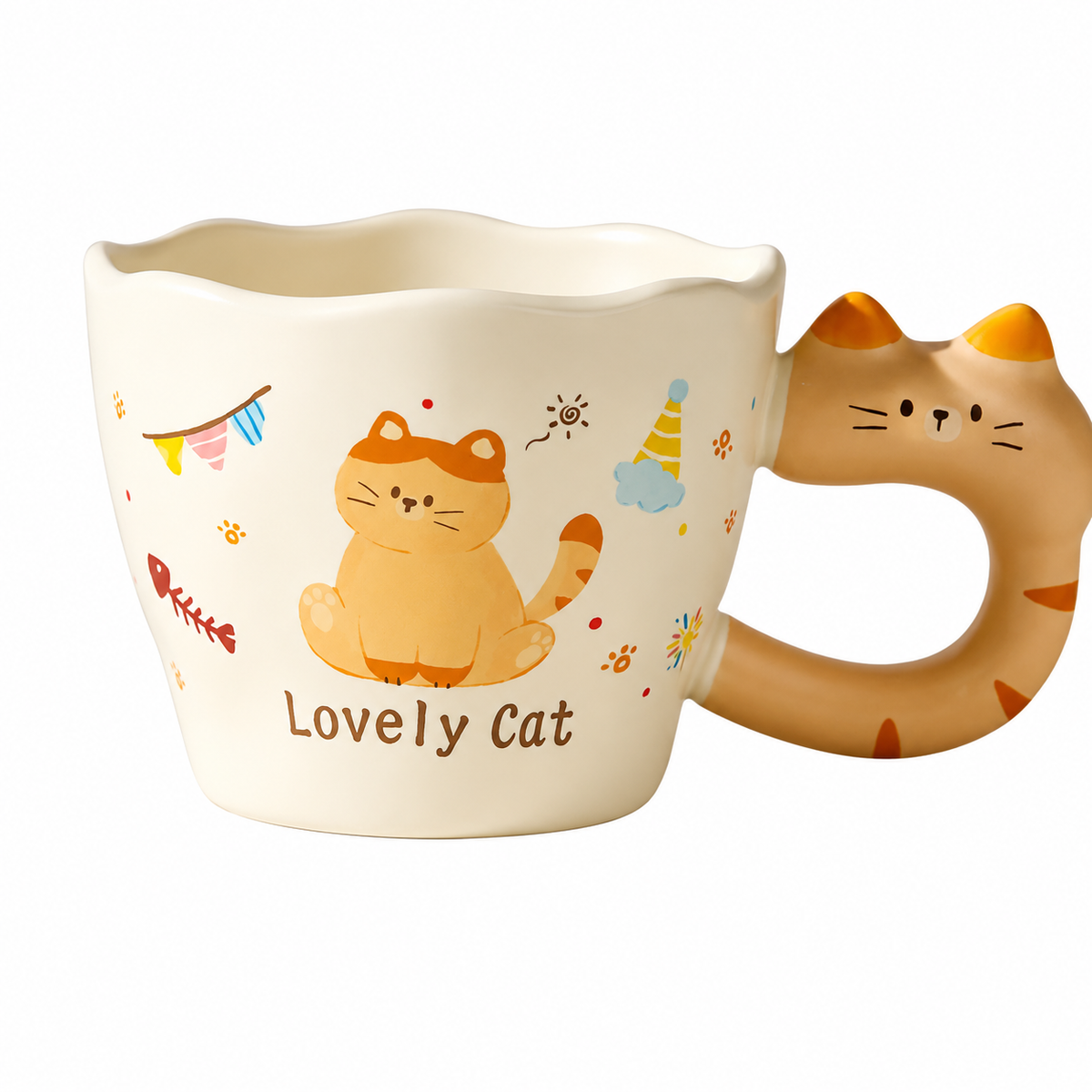 Cartoon Cat Ceramic Mug