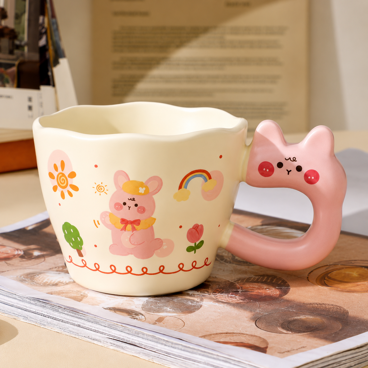 Cartoon Rabbit Ceramic Mug