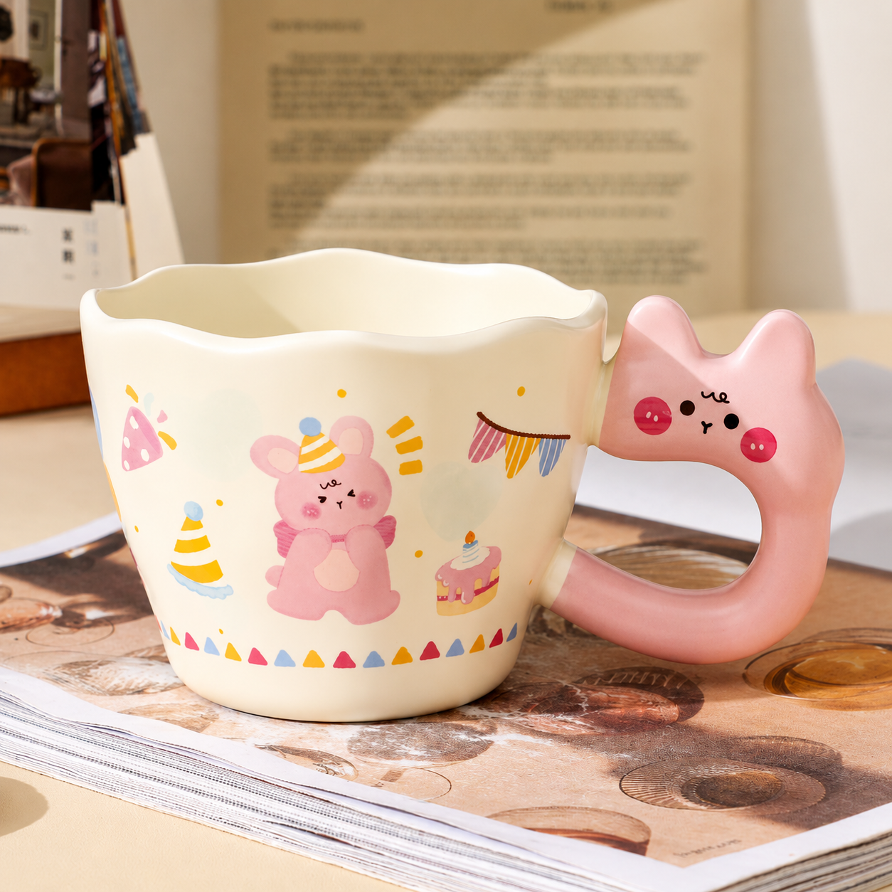 Cartoon Rabbit Ceramic Mug