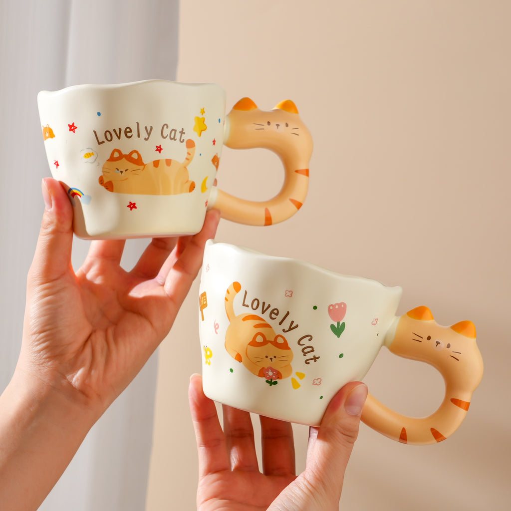 Cartoon Cat Ceramic Mug