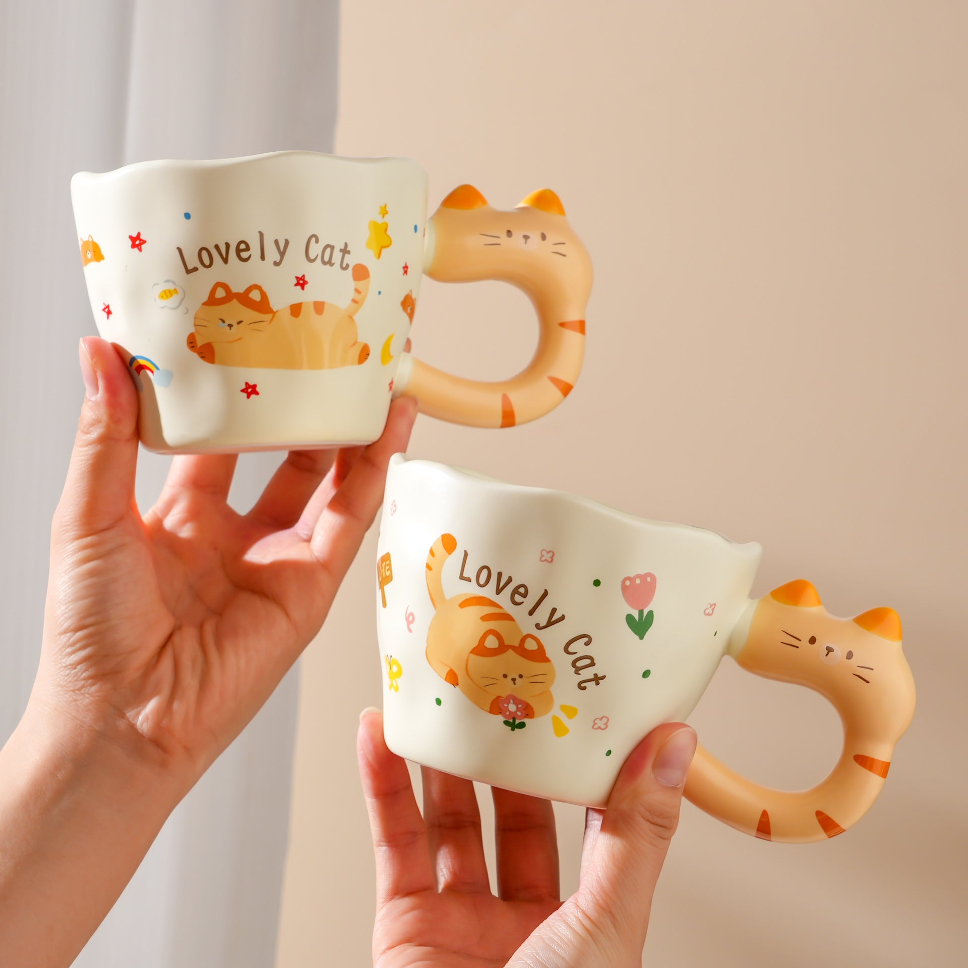 Cartoon Cat Ceramic Mug