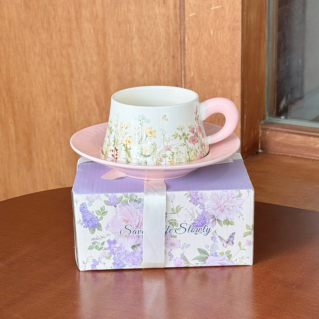 Ceramic Floral Mug Set