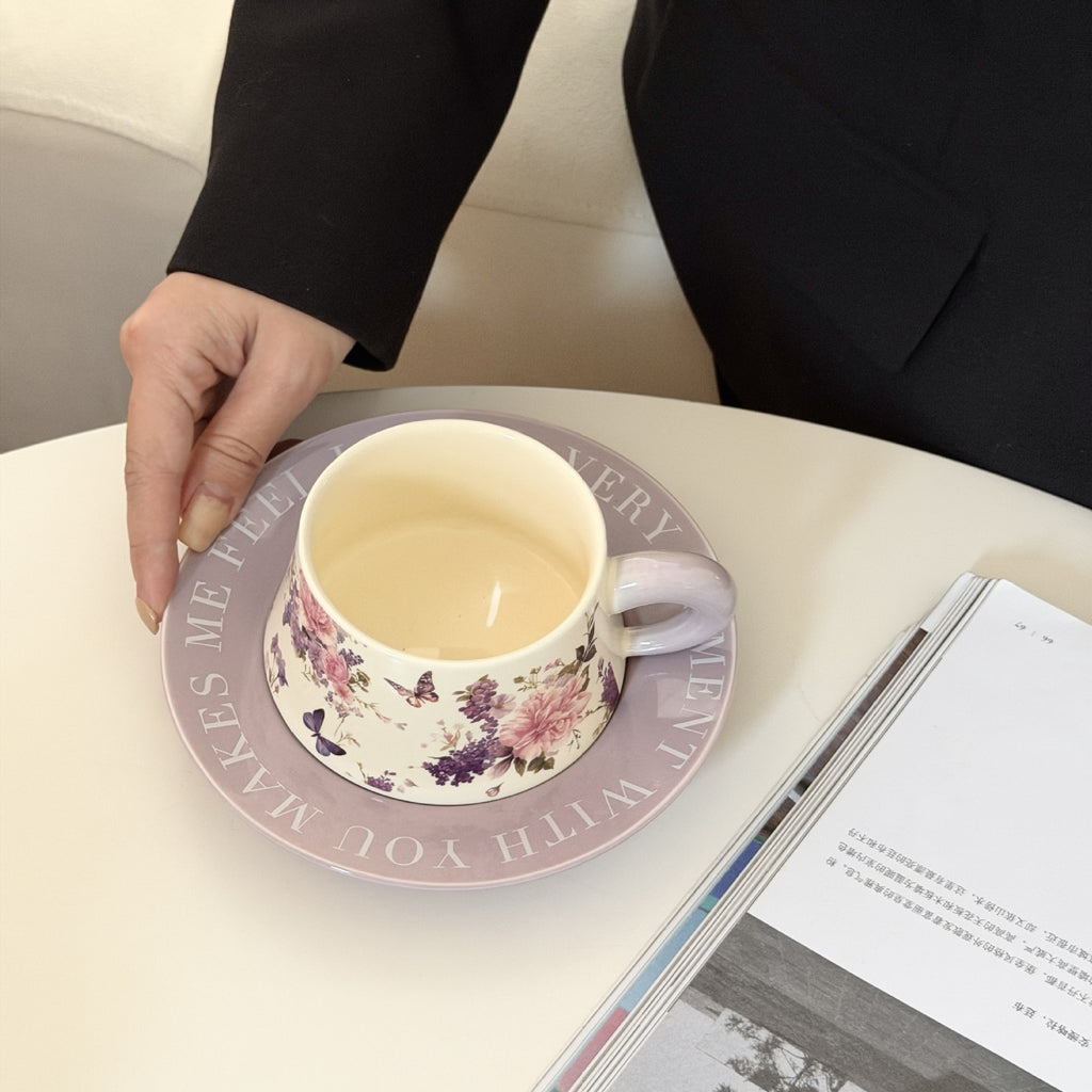 Peony Coffee Cup and Saucer Gift Set