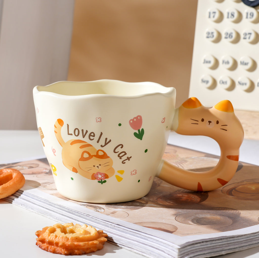 Cartoon Cat Ceramic Mug