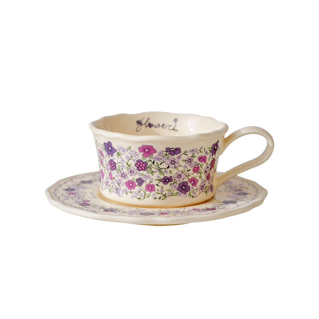 Ditsy Floral Coffee Cup and Saucer Set