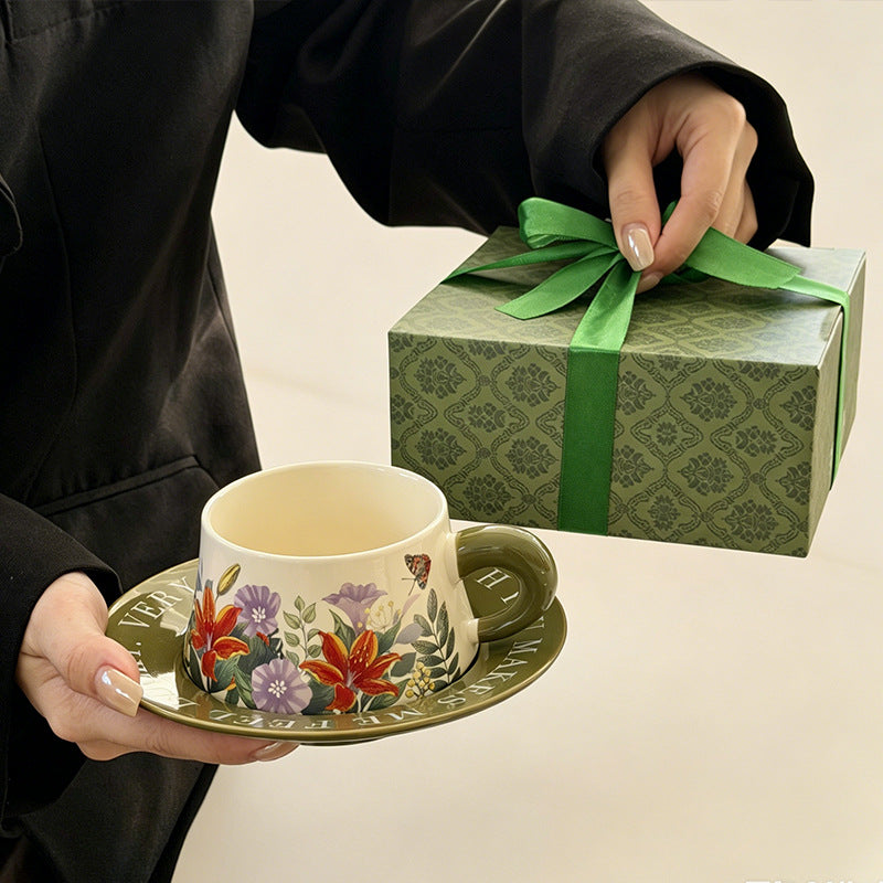 Ceramic Floral Mug Set