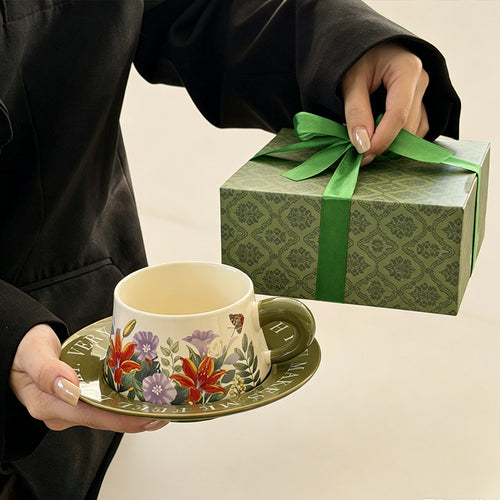 Ceramic Floral Mug Set