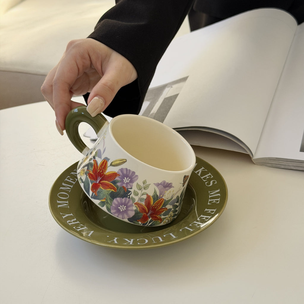 Ceramic Floral Mug Set