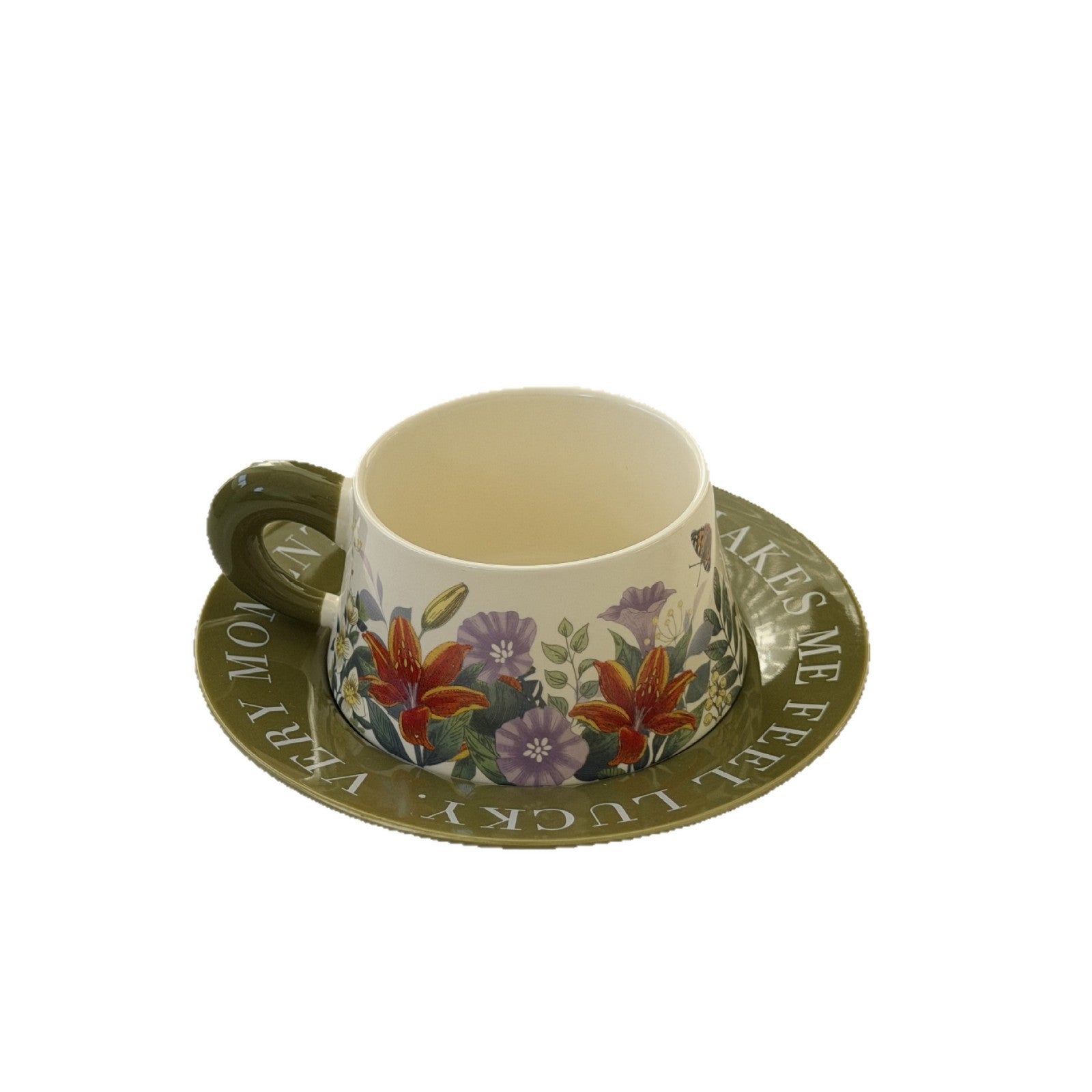Ceramic Floral Mug Set