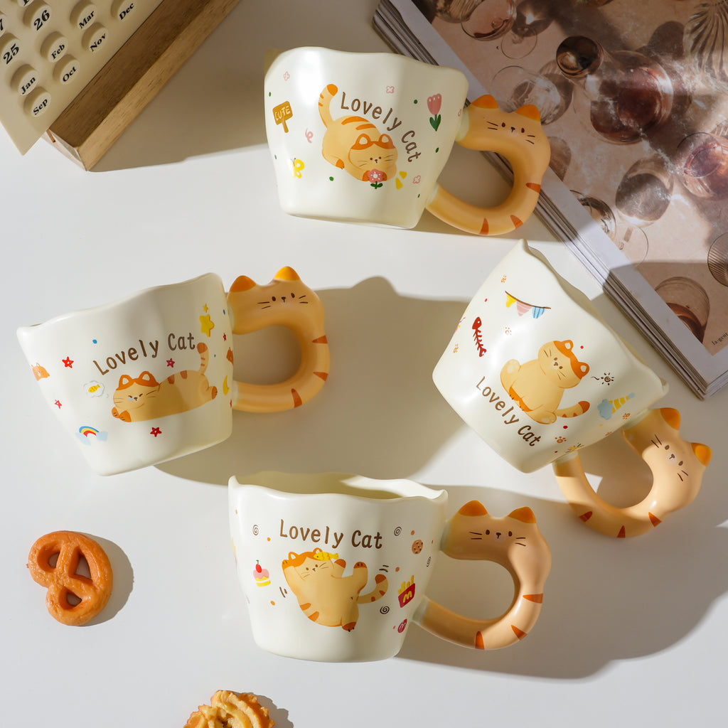 Cartoon Cat Ceramic Mug