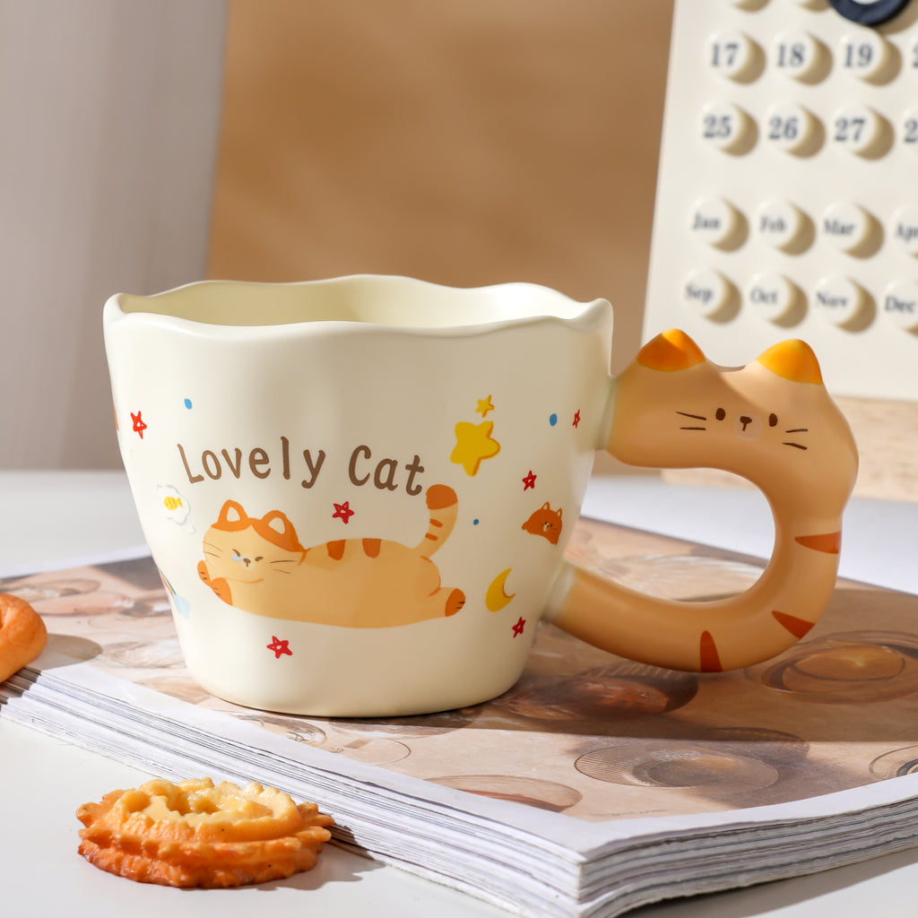 Cartoon Cat Ceramic Mug