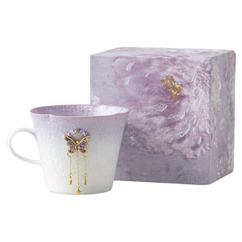Copper Floral Ceramic Mug