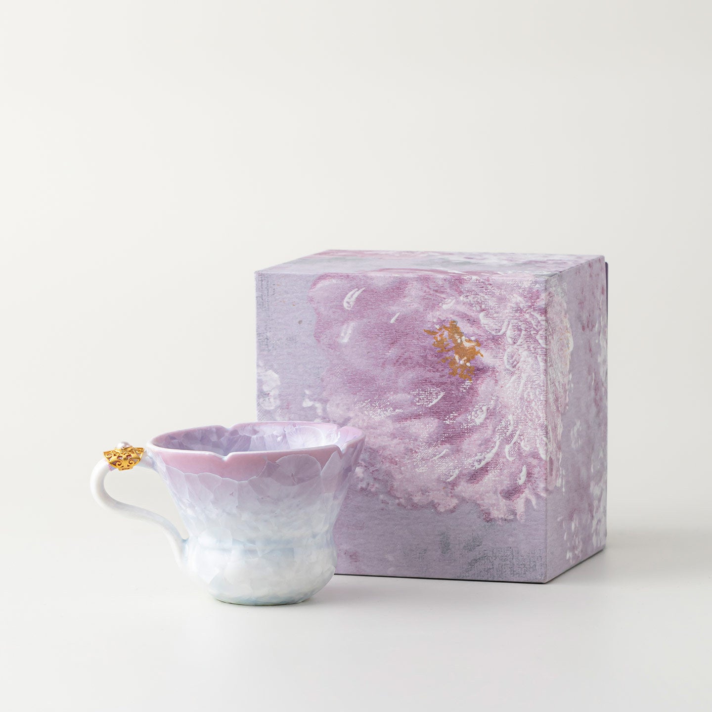 Copper Floral Ceramic Mug