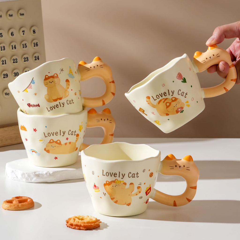 Cartoon Cat Ceramic Mug