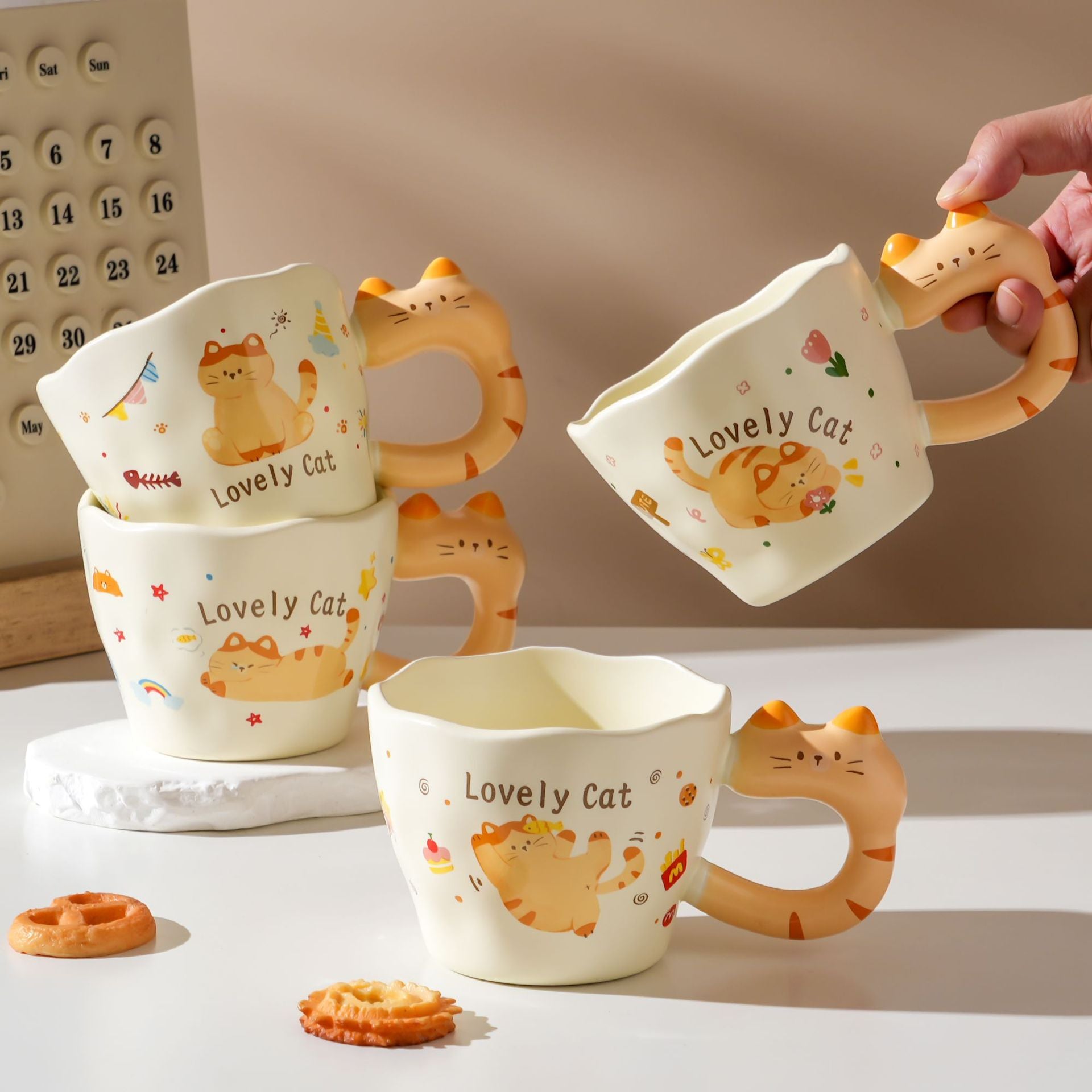 Cartoon Cat Ceramic Mug