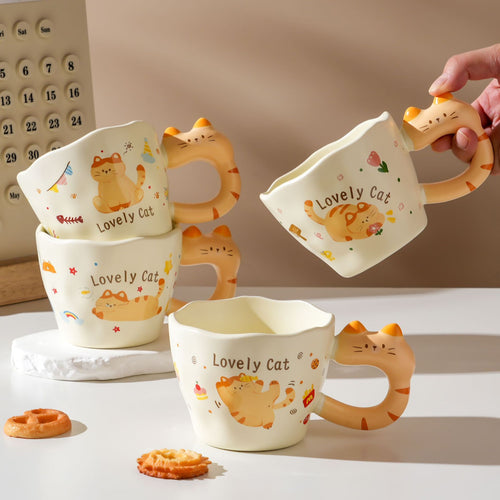 Cartoon Cat Ceramic Mug