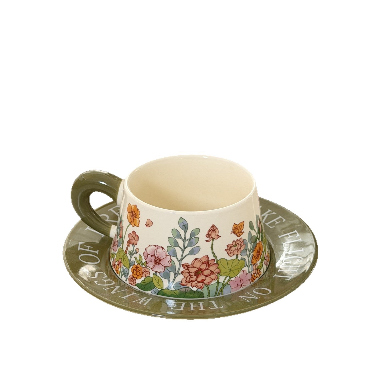 Garden Coffee Cup and Saucer Set