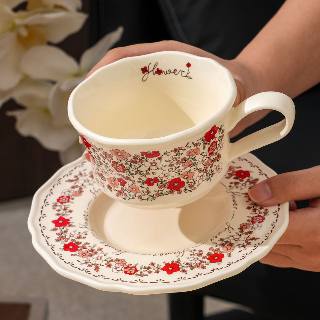 Ditsy Floral Coffee Cup and Saucer Set